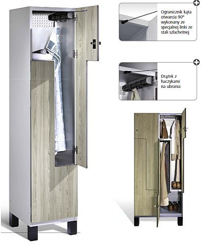 Szafa ubraniowa z frontami HPL kod 45180-122
