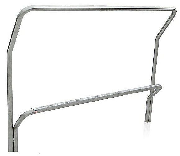 Podpórka stalowa dla rowerów model I na ścieżki rowerowe przed sygnalizacją świetlną