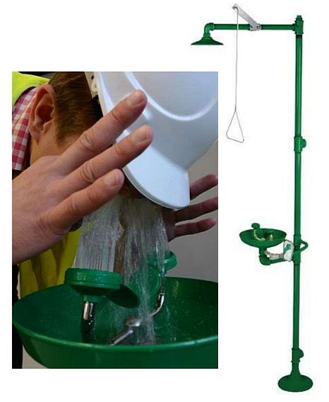 Oczomyjka urządzenie łączone myjka do o/t misa z ABS plus natrysk awaryjny z ABS Topserw