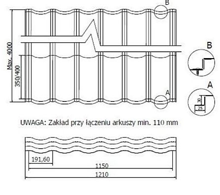 Blachodachówka model Malta Handbud