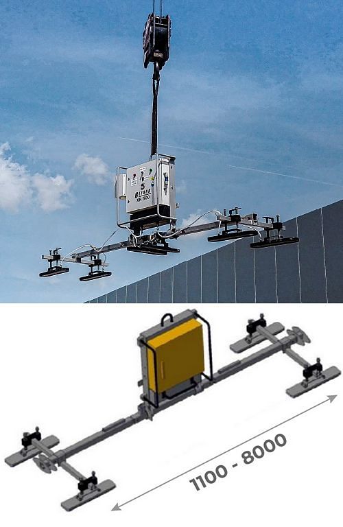 Chwytak próżniowy do płyt warstwowych XR 500 udźwig 600 kg Befard