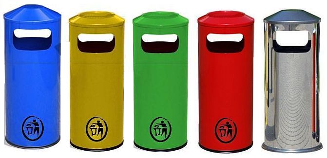 Kosz na śmieci z blachy ocynkowanej TARAS 60L (K010)