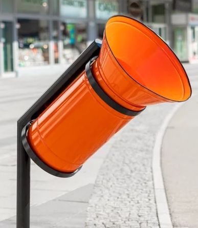 Kosz miejski stalowy dla rowerzystów