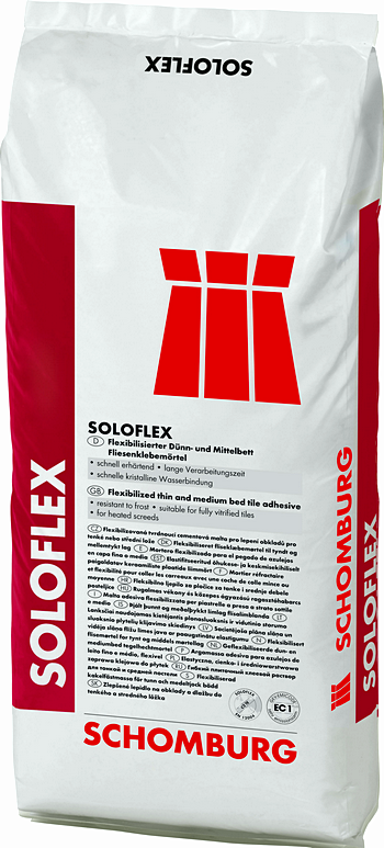 Elastyczna zaprawa klejowa cienko i średniowarstwowa SOLOFLEX