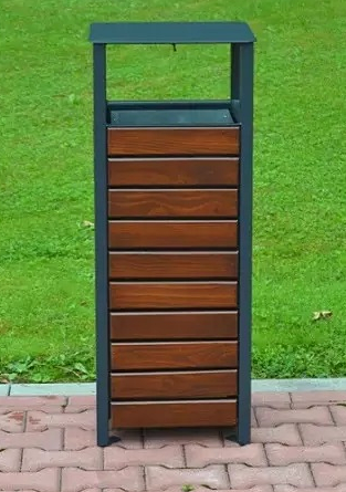 Kosz uliczny z daszkiem HORIZ W173 60l
