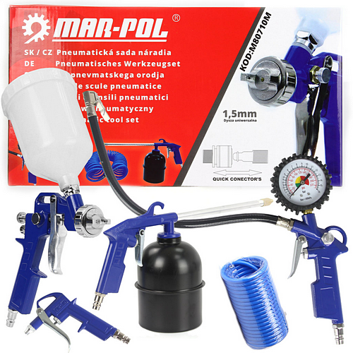 Zestaw narzędzi pneumatycznych do malowania 5PCS
