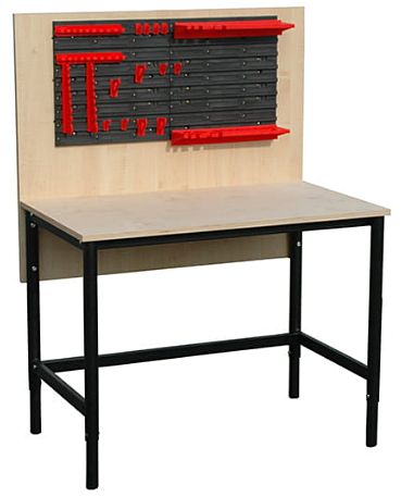 Stół warsztatowy montażowy stolarski plus nakładka nadbudowa tylna ścianka do stołu 1000x600 mm