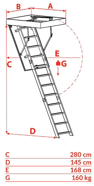 Przeciwpożarowe schody strychowe EI 60 Oman