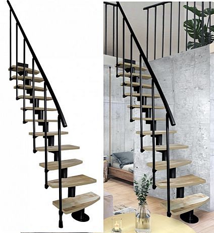Schody modułowe stalowo drewniane Mini Plus Atrium