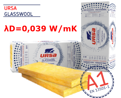 Płyta izolacyjna z mineralnej wełny szklanej URSA PROFILO 39 λD=0,039 W/mK
