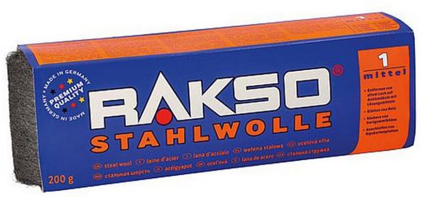 Wełna stalowa Stahlwolle RAKSO 200g granulacja 1