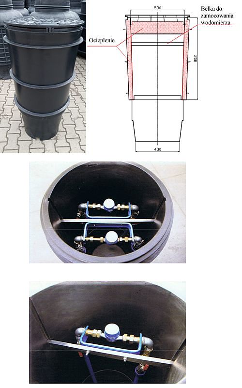 Studzienka wodomierzowa RT DN600 / 1200 mm zamykana na klucz