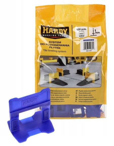 System poziomowania płytek 1mm 1,5mm 2mm klipsy 100 szt Kaem Hardy