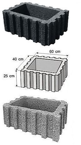Gazon FLORA PROSTOKĄT  40 x 60 x 25 cm