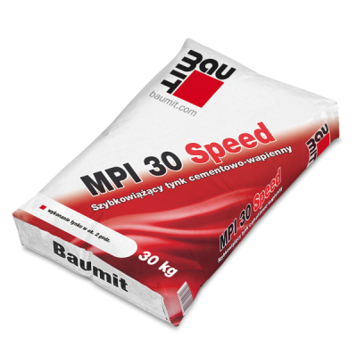 Szybkowiążący tynk cementowo-wapienny Baumit MPI 30 Speed