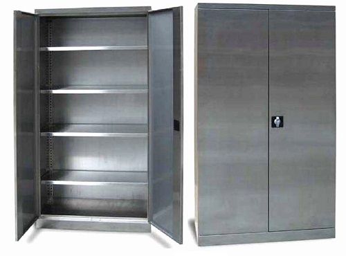 Szafa dwudrzwiowa nierdzewna SBM 203 180 cm ze stali kwasoodpornej 304 AISI