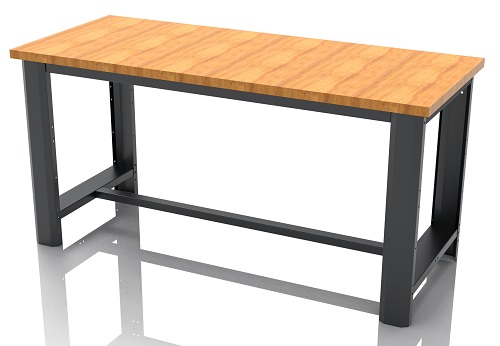 Stół warsztatowy stalowy z drewnianym blatem DK.STW.130 130x75 cm