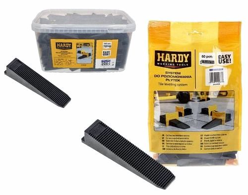 System poziomowania płytek kliny 50 lub 250 szt wiaderko Kaem Hardy