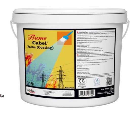 Farba ogniochronna do zabezpieczenia wiązek kabli i koryt kablowych Cabel Farba