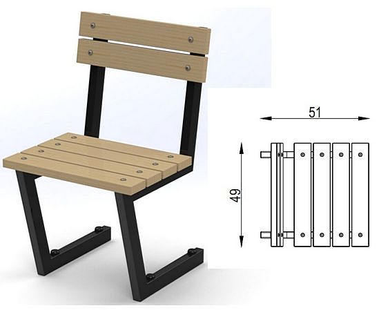 Krzesło element małej architektury na place zabaw MA-118  Simba kategoria Mała Architektura