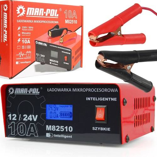 Prostownik mikroprocesorowy ładowarka 12/24V 10A M82510 Marpol
