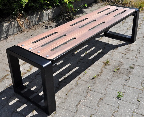 Ławka z tworzywa odporna na zniszczenie HPL Grande 125 cm