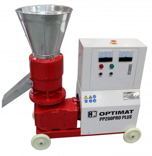 Peleciarka granulator paszy peletu PP260PRO PLUS z obudową 250kg/h Ø229 mm Optimat