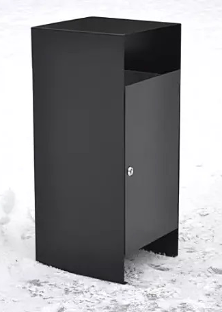 Kosz parkowy stalowy z daszkiem TIN 65l W166