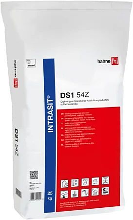 Mineralny szlam uszczelniający INTRASIT DS1 54Z 25 kg Hahne  Odporna na siarczany, ulepszona polimerami, mikrozaprawa uszczelniająca do wykonywania powłok wodoszczelnych.Mineralny szlam uszczelniający MDS to mineralna zaprawa uszczelniająca, wodoszczelna, dyfuzyjna, wiążąca hydraulicznie. Do stosowania na sztywnych, nieodkształcalnych podłożach mineralnych. Na powierzchniach poziomych oraz pionowych.  Do wykonywania izolacji przeciwwilgociowych oraz przeciwwodnych zabezpieczających przed wodą pod ciśnieniem do 0,5 bar wg EN 12390-8, po 28 dniach. Do izolowania fundamentów, ścian piwnicznych, zbiorników na wodę, studzienek kanalizacyjnych, kolektorów ściekowych. Do stosowania wewnątrz i na zewnątrz.  WŁAŚCIWOŚCI: • jednoskładnikowa • mineralna modyfikowana polimerami • wodoszczelna do 1,5 bar • odporna na korozję siarczanową • dyfuzyjna • na wilgotne podłoża • mrozoodporna i wodoodporna • odporna na ścieranie • ulepszona polimerami  ZASTOSOWANIE: • do stosowania wewnątrz i na zewnątrz • do wykonywania powłok izolacyjnych na podłożach mineralnych • do wykonywania wodoszczelnych powłok izolacyjnych podziemnych części budynków oraz budowli • do wykonywania izolacji przeciwwodnych w budownictwie ogólnym, specjalistycznym, hydrotechnicznym oraz wodnym • do wykonywania powłok wodoszczelnych na betonie, tynkach, murach, jastrychach • do uszczelniania zbiorników na wodę, zbiorników w oczyszczalniach ścieków, zapór, śluz  JAKOŚĆ I NIEZAWODNOŚĆ: • zaprawa mineralna modyfikowana polimerami • pod stałą kontrolą jakości zgodnie z ISO 9001 • zawartość chromu VI zredukowana do poziomu <2ppm  PRZYGOTOWANIE PODŁOŻA: Podłoże musi być mocne, nośne, czyste, wolne od kurzu, pyłu, substancji pogarszających przyczepność. Luźne, niezwiązane fragmenty podłoża należy usunąć. Podłoża silnie nasiąkliwe należy zwilżyć tak aby były matowo-wilgotne. Powierzchnie murów muszą być starannie zaspoinowane równo z licem cegieł. Powierzchnie betonowe należy oczyścić z mleczka cementowego, gniazda żwirowe, raki należy uzupełnić zaprawa cementową. W narożach na połączeniu ścian i ław fundamentowych wykonać fasety z zaprawy murarskiej Z 01. Rysy wypełnić zaprawą cementową lub żywicą iniekcyjną. Podłoża gruntować preparatem Imberal Aquarol.  APLIKACJA: Zawartość opakowania 25kg wsypywać powoli do pojemnika z 6,25 l czystej wody i mieszać mieszadłem wolnoobrotowym do momentu uzyskania jednorodnej masy bez grudek. Zalecana proporcja mieszania: - 1 część wody : 3-3,5 części Intrasit DS 1 (objętościowo) - 1 część wody : 4 części Intrasit DS 1 (wagowo) Zaprawę uszczelniającą Intrasit DS 1 nanosić w minimum dwóch nakładanych po sobie warstwach. Pierwszą warstwę starannie wetrzeć w podłoże za pomocą szczotki dekarskiej. Kolejne warstwy nakładać za pomocą szczotki dekarskiej lub pacy. Po związaniu pierwszej warstwy powłoki izolacyjnej po ok. 6 godzinach należy przystąpić do układania kolejnej warstwy. Uwaga: nie nakładać w jednym cyklu roboczym warstwy grubszej niż 2 mm Powłokę izolacyjną przez ok. 24 godzin pielęgnować przez zraszanie wodą. Podczas wykonywania powłok izolacyjnych na zewnątrz budynków i budowli w miejscach styku izolacji z gruntem przed zasypaniem wykopów ziemią należy odczekać ok. 3 dni. Pełne obciążenie wodą po ok. 7 dniach. Prac nie należy prowadzić w temperaturze poniżej + 2°C oraz powyżej +30°C. Świeżo ułożoną powłokę chronić przed szybkim wyschnięciem oraz niekorzystnymi warunkami atmosferycznymi takimi jak: intensywne nasłonecznienie, mróz, opady deszczu itd.  PARAMETRY TECHNICZNE I ZUŻYCIE: Wytrzymałość na ściskanie ≥ 28 N/mm2 Wodoszczelność po 28 dniach obciążania wodą ok. 1,5 bar Wytrzymałość na odrywanie po 28 dniach ok. 1,5 N/mm² Temperatura użycia: + 2°C do + 30°C Zużycie wody: 6,25 l na 25kg Magazynowanie: w miejscu suchym na palecie, 6 miesięcy od daty produkcji Czyszczenie narzędzi: Natychmiast po użyciu myć czystą wodą Przechowywanie: Przechowywać w suchym pomieszczeniu. Chronić przed mrozem.  Opakowanie: Worek 25 kg Gęstość świeżej zaprawy ok. 1,68 kg/l Czas zużycia: ok. 30 minut Maksymalna grubość warstwy 2 mm Czas schnięcia pomiędzy kolejnymi cyklami ok. 6 h Odporność na deszcz po ok 4 h Możliwość chodzenia po ok 8 h Pełne obciążenie wodą po ok. 7 dniach Współczynnik oporu dyfuzyjnego pary wodnej, µ ok. 100 Dane techniczne odnoszą się do temperatury 20°C i 60% wilgotności względnej powietrza.  Zużycie: - wilgoć gruntowa: - woda nie wywierająca ciśnienia: - woda wywierająca ciśnienie: ok. 3,0 kg/m², grubość suchej powłoki ok. 2,0 mm ok. 4,0 kg/m², grubość suchej powłoki ok. 2,5 mm ok. 5,0 kg/m², grubość suchej powłoki ok. 3,0 mm  Bezpieczeństwo: - wilgoć gruntowa: ok. 3,0 kg/m², grubość suchej powłoki ok. 2,0 mm - woda nie wywierająca ciśnienia: ok. 4,0 kg/m², grubość suchej powłoki ok. 2,5 mm - woda wywierająca ciśnienie: ok. 5,0 kg/m², grubość suchej powłoki ok. 3,0 mm  PROFESJONALNY SYSTEM: Gruntowanie podłoża: Imberal Aquarol Powłoka izolacyjna: Intrasit DS 1  INFORMACJE LOGISTYCZNE: Uwaga! Sprzedajemy tylko pełne palety! Opakowanie: Worek 25 kg na palecie 48 worków.  Dopłaty transportowe: dostawa bezpłatna: zamówienia o wartości minimalnej 6800 zł brutto dostawa bezpłatna dostawa za dopłatą: zamówienia od 2000 zł do 6800 zł brutto z opłatą transportową (każdorazowo kalkulowaną) oraz zwyżka ceny o +5%.  Ważne! Warunki realizacji zamówienia i dostawy produktu: Złożenie przez klienta zamówienia poprzez dodanie produktu do koszyka nie jest równoznaczne z kupnem produktu. Sprzedawca traktuje to jako zamówienie wstępne. Dopiero po obliczeniu kosztów dostawy i przyjęciu ich przez zamawiającego, sprzedawca przystępuje do realizacji zamówienia.