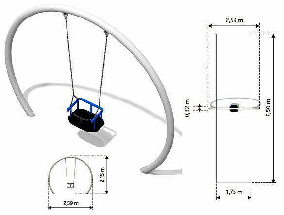 Urządzenie na plac zabaw Huśtawka wahadłowa Stargate 2 GM1606-b Roto PlayPark
