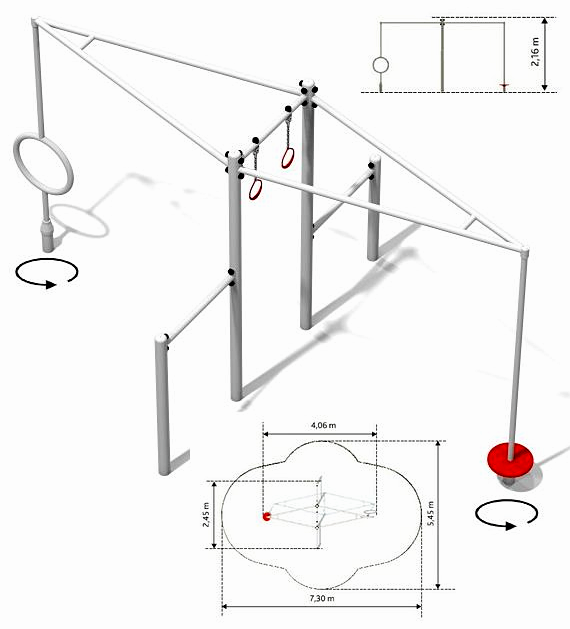 Urządzenie na plac zabaw Zestaw Cetus GM3400 Roto PlayPark