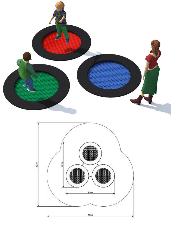 Urządzenie na plac zabaw Trampolina Tuto 3 MA-SA-103 PlayPark