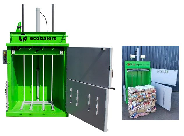 Belownica pionowa prasa do papieru kartonu i folii Ecobalers VB150 bela 100-180kg