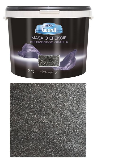 Masa dekoracyjna do ścian o efekcie kruszonego grafitu Guardi Lakma