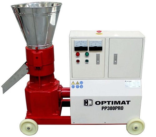 Peleciarka granulator paszy i peletu PP300PRO z obudową 300 kg/h Ø199mm 400V Optimat