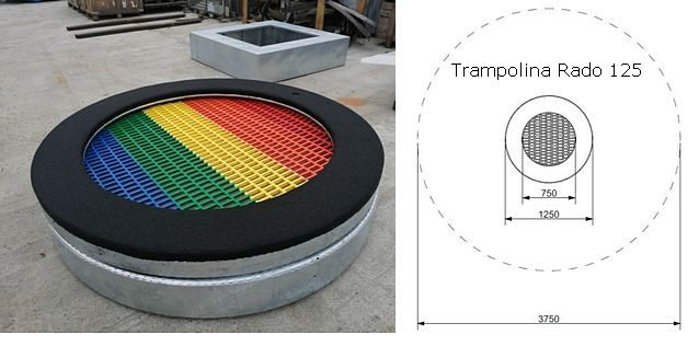Urządzenie na plac zabaw Trampolina Rado 125 125-225cm PlayPark