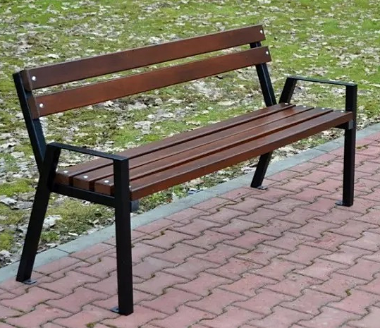 Ławka stalowa z podłokietnikiem Sara III W193