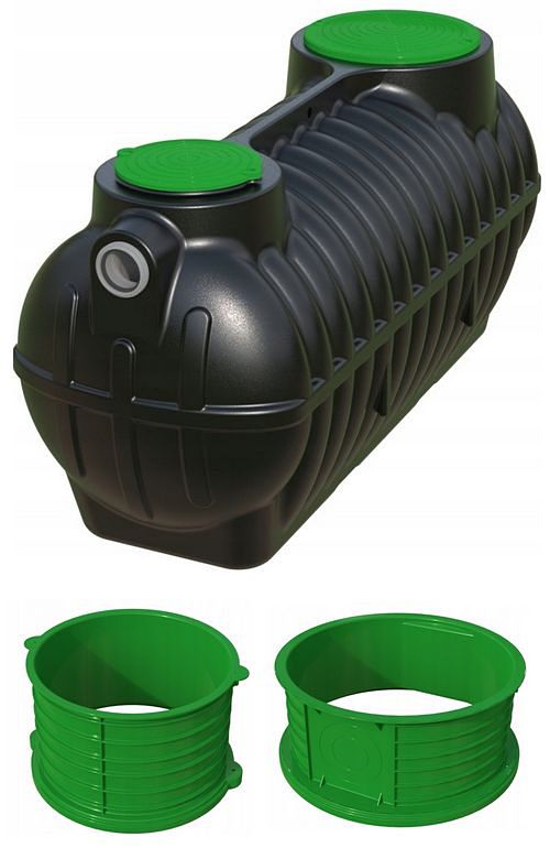 Osadnik gnilny z polietylenu oczyszczalnia 1m3 dla dwu osób 1000L BOLT 1.0 Marseplast