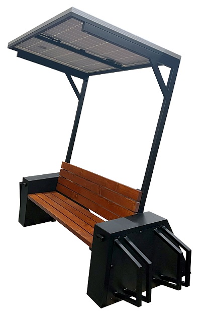 Ławka miejska solarna inteligentna Solare Mini II