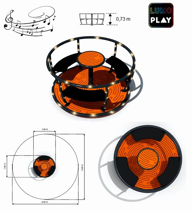 Urządzenie na plac zabaw Karuzela Tornado LUMO PLAY GM0147-1p-LP Roto PlayPark