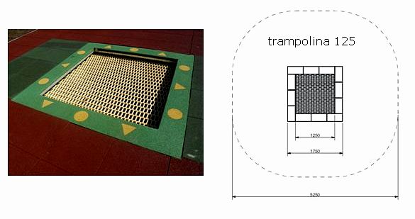 Urządzenie na plac zabaw Trampolina Pako PlayPark 125-250cm