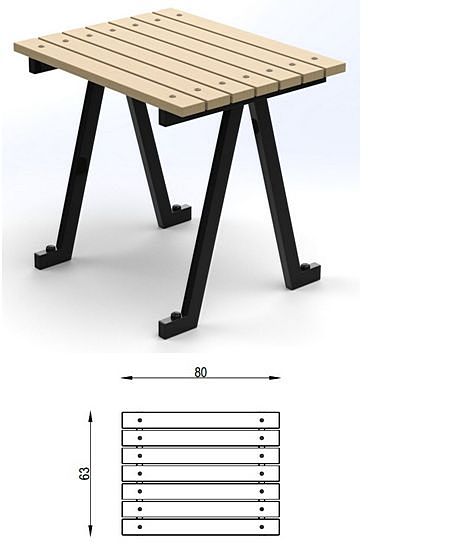 Stolik element małej architektury na place zabaw MA-117  Simba kategoria Mała Architektura