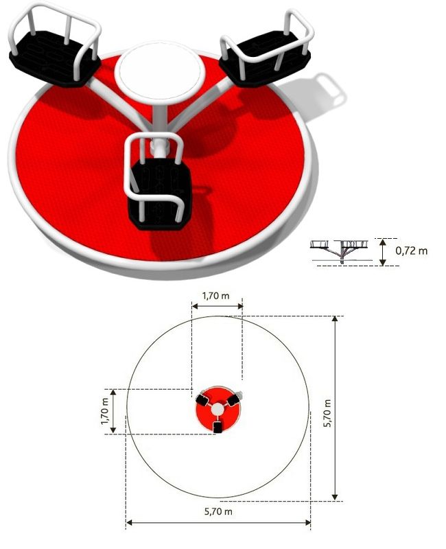 Urządzenie na plac zabaw Karuzela Mistral 3 GM0473p Roto PlayPark
