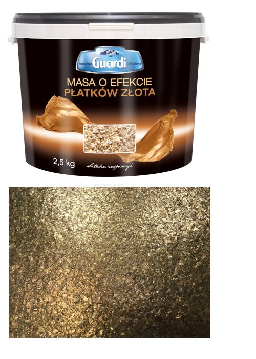 Masa dekoracyjna tynk o efekcie płatków złota Guardi Lakma