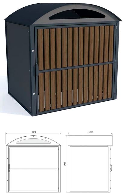 Zabudowa pod kontener śmieciowy I /1100l Krosstech