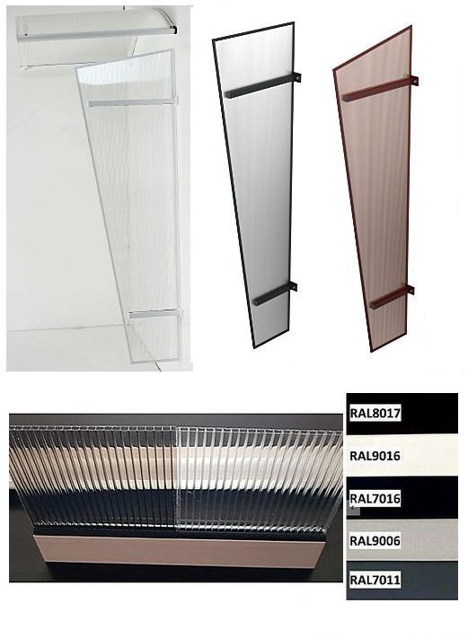 Ścianka Uniwersalna z Poliwęglanu do daszków Arctom 185x58x30,5 cm