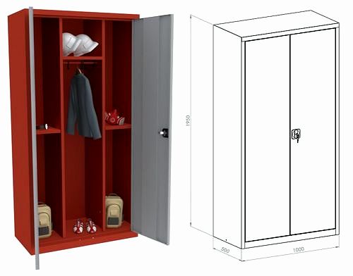 Szafa metalowa strażacka STRSB1000