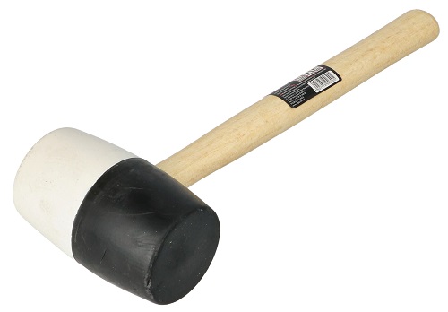 Młotek gumowy biało-czarny 75 mm 710 g 4640 Faster Tools