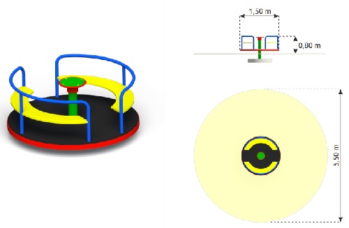 Karuzela tarczowa z siedzeniami kat 59