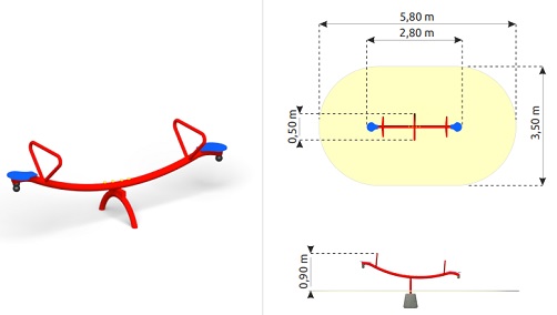 Huśtawka metalowa wagowa ważka kat 146